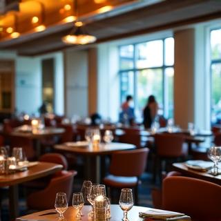 Luxe lounge setting met uitzicht op de speeltoestellen