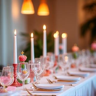 Stijlvol gedekte tafel voor een kinderfeestje